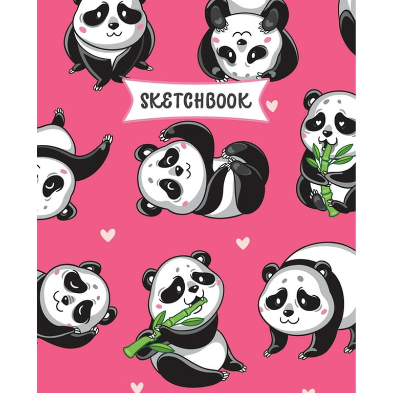 Sketch Book: Cute panda Sketchbook for Kids,Girls,Boy,Journal Sketchpad 120  + Pages of Size 8.5 x 11 extra large Blank Paper for Drawing,Doodling or