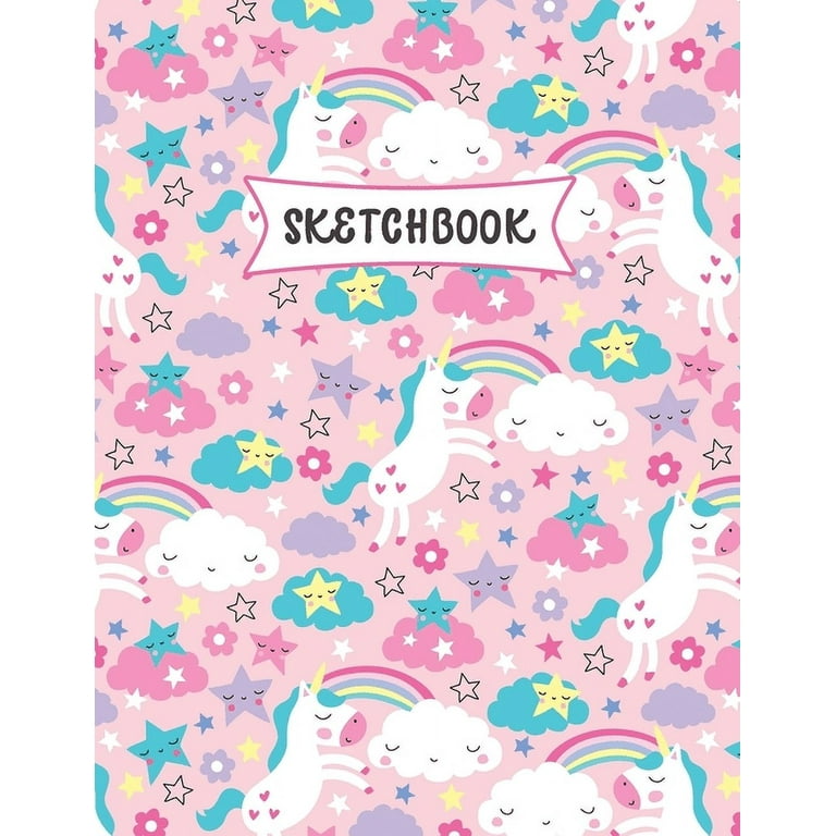 Sketchbook: Cute Kawaii Unicorn Sketch Book for Kids - Practice Drawing and  Doodling - Sketching Book for Toddlers & Tweens (Other) 
