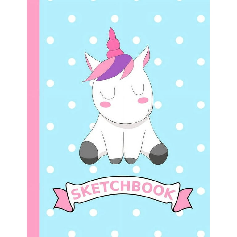 Sketchbook: Cute Unicorn Kawaii Sketchbook for Girls with 120