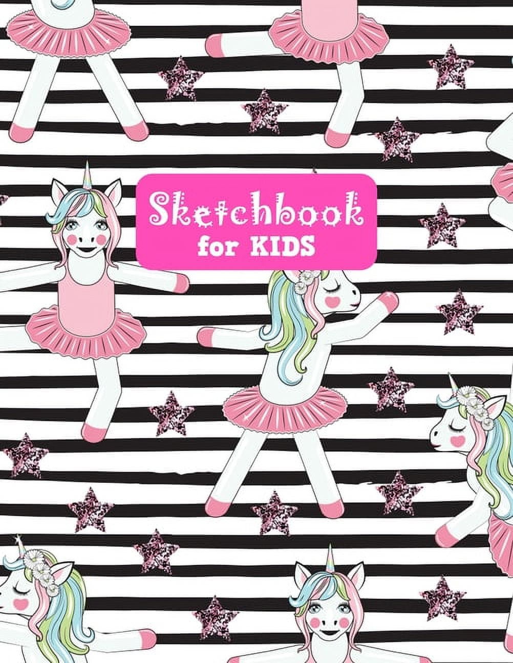 Cute Unicorn Sketchbook for Kids, Unicorn Large Sketchbook for Girls, Blank  Sheet Drawing Book With 120 Pages, 8.5x 11 