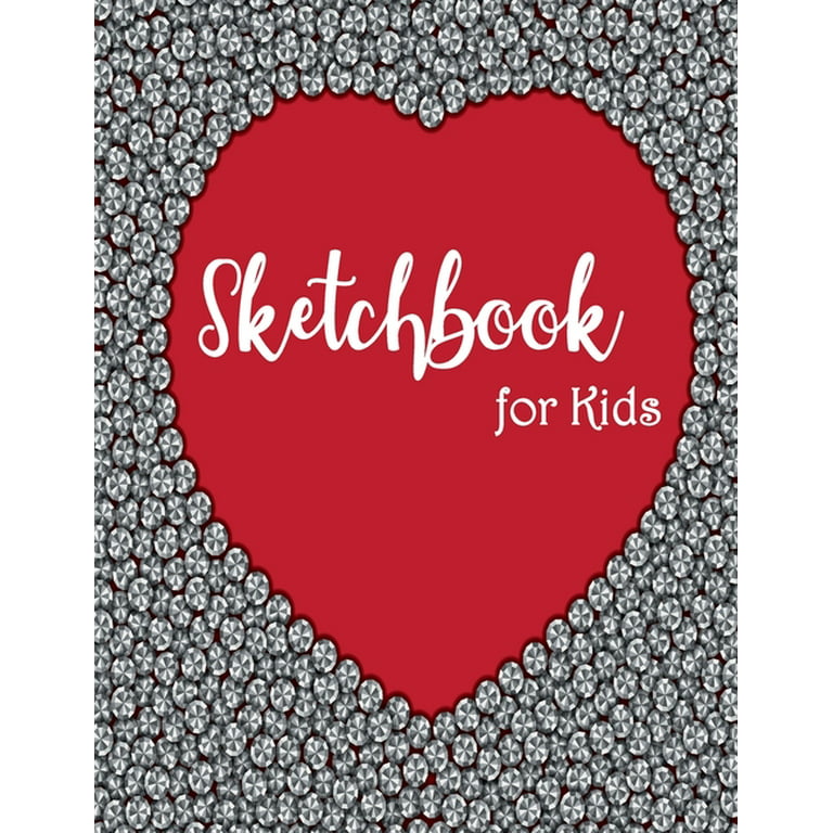 Sketchbook for Kids: Sketchbook for Kids : Diamond Heart Valentine's Day  Cover, Children Sketch Book for Drawing Practice, Cute Dogs Cover ( Best