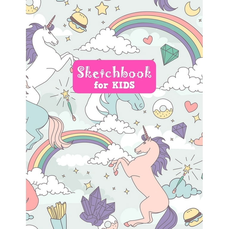 Unicorn Drawing Book For Girls: With Premium White pages and Amazing cover,  for painting, drawing, writing, sketching and doodling, kids, girls, women