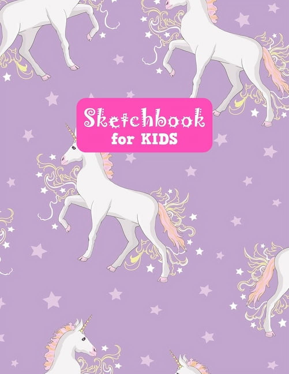 Unicorn Sketchbook For Girls: Blank Paper Notebook for Sketching, Drawing,  Coloring, Doodling or Writing (55 sheets)