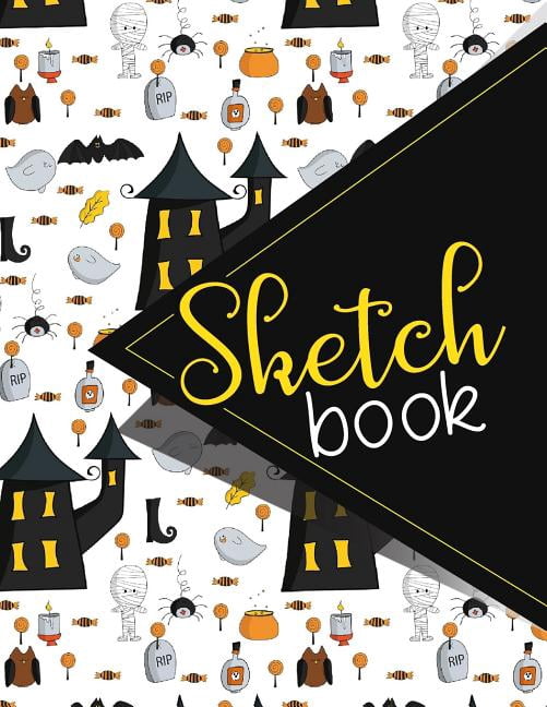 Sketch Book: Sketchbook: Sketch Book, Canvas Sketch Book, Leather Sketchbooks For Drawing, Sketch Notebook, Sketching Books For Kids, Cute Halloween Cover. 8.5 x 11 (Paperback)