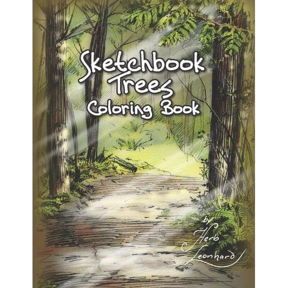 Sketchbook Trees Coloring Book (Paperback)