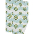 thumbnail image 1 of Sketched Flip Hand Towels 2 PCS, Summer Slipper Kitchen Towel Ultra Soft and Highly Absorbent,Decorative Fingertip Face Towel for Bathroom Hotel, 28.3"x14.4", 1 of 5