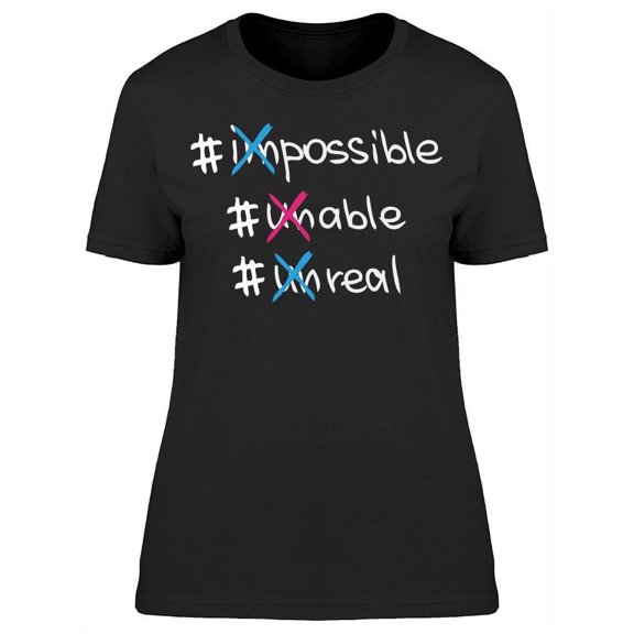 Sketched Impossible Unable T-Shirt Men -Image by Shutterstock, Male x-Large