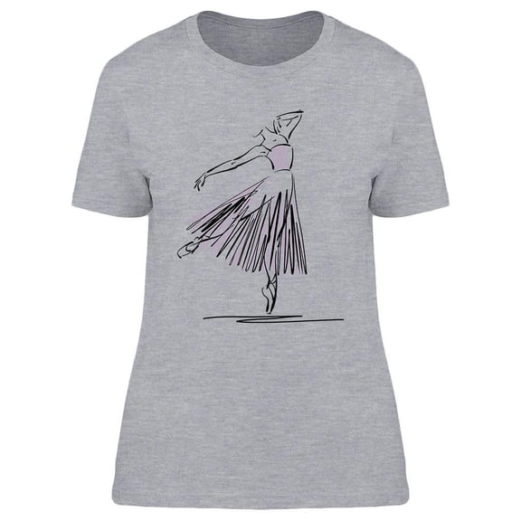Sketched Young Ballerina T-Shirt Women -Image by Shutterstock, Female Small
