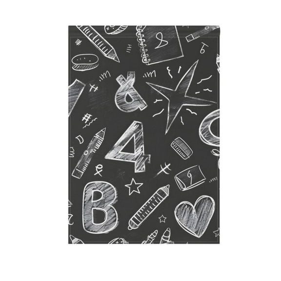 Sketches Numbers and Character Garden Flag 12X18 Double Sided Yard Flags for Outside Outdoor All Seasonal Decoration