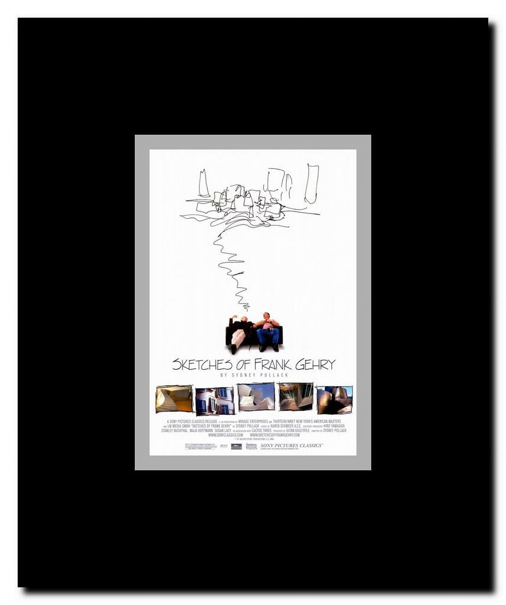 Sketches of Frank Gehry Framed Movie Poster
