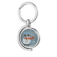 thumbnail image 1 of Sketching Lovely Owl Winter Night Rotating Keychain Metal Keyring Holder, 1 of 2