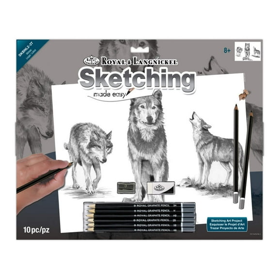 Royal & Langnickel Sketching Made Easy Large Kit Wolves