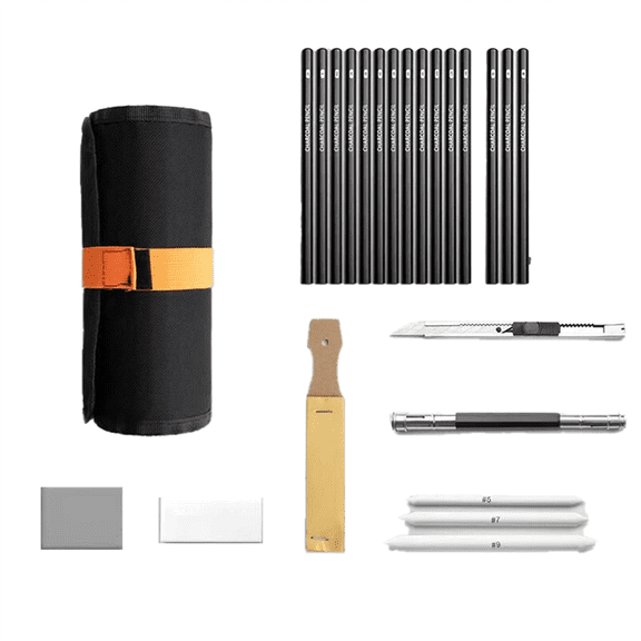 Sketching Pen Set Drawing Pen Sketching Pencil Student Drawing Art Drawing Brush HB Pen Curtain Set Box Style 47,1 x Sketching Pen Set