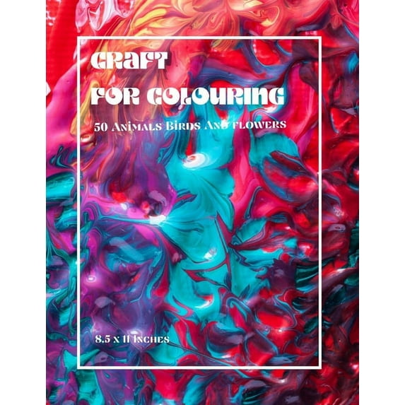 Sketchs and Design: Craft For Colouring, 50 Animals Birds And Flowers: 8.5 x 11 Inches In 100 Pages (Paperback)