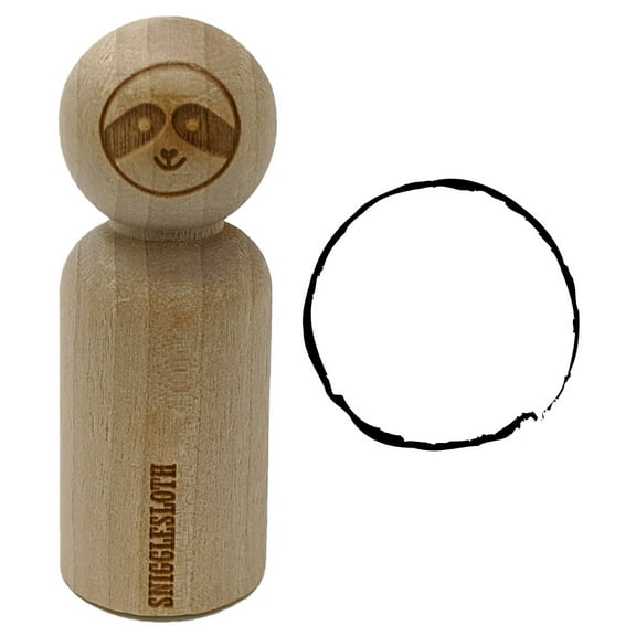 Sketchy Circle Outline Rubber Stamp for Scrapbooking Crafting Stamping - Small 3/4 Inch