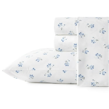Stone Cottage Sketchy Ditsy Cotton Blue 4 Piece Sheet Set-Queen