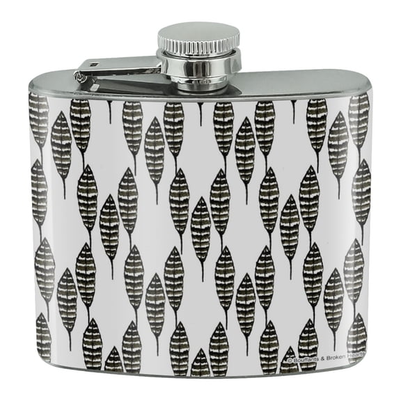Sketchy Feathers Stainless Steel 5oz Hip Drink Kidney Flask