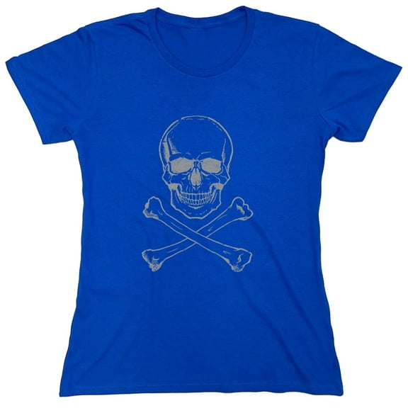 Sketchy Skull Sarcastic Humor Novelty Funny Women's Casual Tees