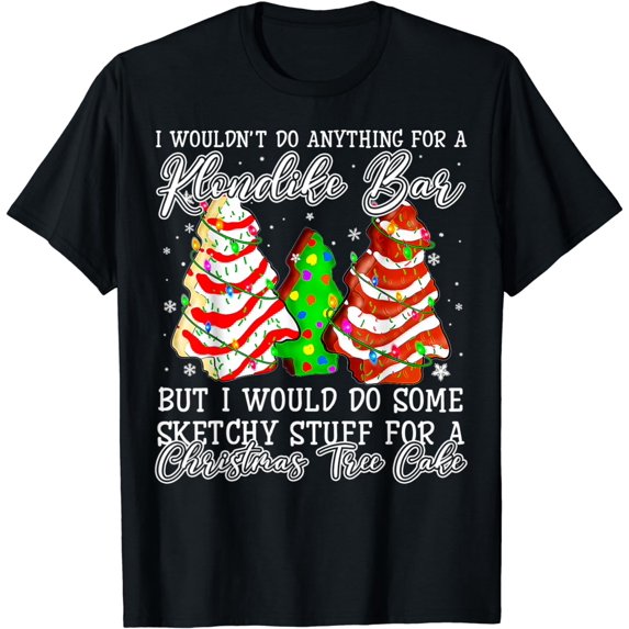 Sketchy Stuff for Some Christmas Tree Cakes Debbie Pajama T-Shirt