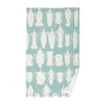 thumbnail image 1 of Sketchy Tea Collection Soft 100% Cotton Towel, High Absorbency, Single Pack, 16" x 28", 1 of 7