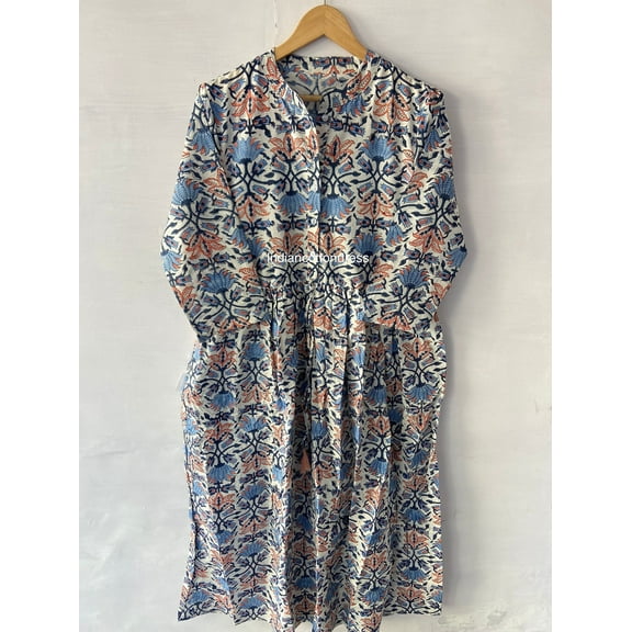 Sketer Circle Dress, Flapper Dress, Blousen Dress ,Short Dress, Floral Cotton Dresses, Handblock Dresses