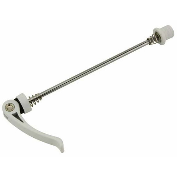 Skewer Axle Rear White. bicycle axle, bike axle, lowrider, beach cruiser, chopper, mountain