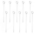 thumbnail image 1 of Skewers - 10" Kabob Skewers for Grilling,Metal Sticks for Kabobs Stainless Steel Flat Long Shish Kebab Reusable Grill BBQ Barbecue Sticks for Meat Chicken Vegetable 10PCS, 1 of 3