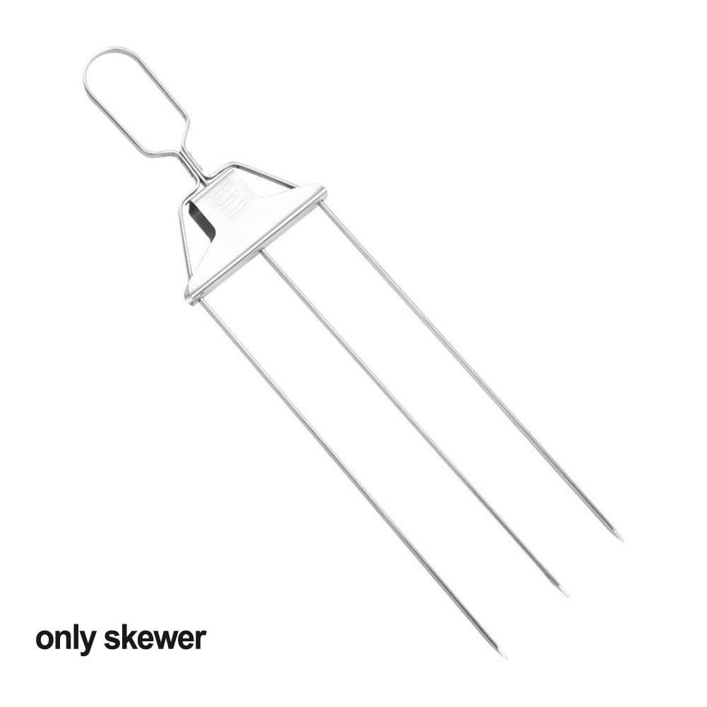 Skewers Stainless Steel 3Prong Skewer BBQ Grilling Skewers, Metal Skewers