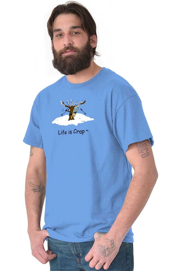 Ski Accident Tree Skiing Sports Men's Graphic T Shirt Tees Brisco Brands L