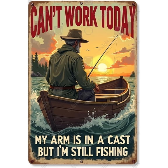 Ski Art Wall Decor Retro Skiing Funny Unload Here Vertical Poster, Ski Decorations for Party Metal Sign 12x8 Inches