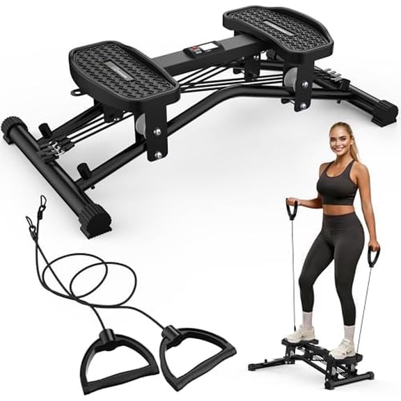 Ski Balancing Machine with Resistance Bands, Slide Steppers Full Body Cardio Workout Equipment, Twister Balance Board Equipped with LCD Monitor, 330LBS Capacity$$Sport & Recreation Other