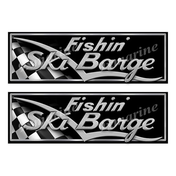 Ski Barge Classic Racing 10" long Stickers