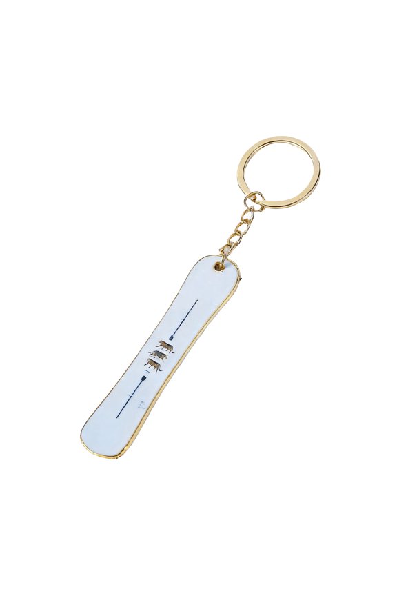 Ski Board Keychain Compact Travel Key Organiser Tiny Snowboard Keyring Backpack Charm For Bag Luggage Decoration