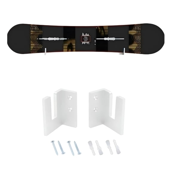 Ski Board Wall Mount 1 Pair, Hanging Rack for Skis Skateboards Home Storage Organizer for Garage Entryway, By VINOIC