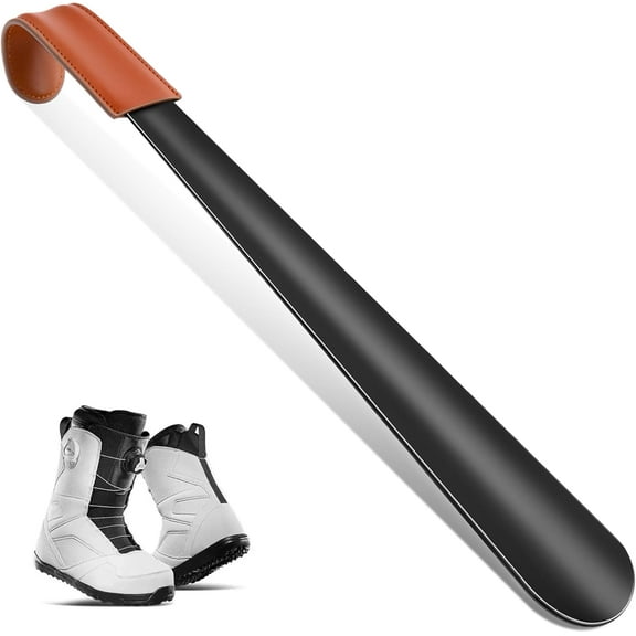 Ski Boot Horn - 16.5" Shoe Horn Long Handle for Ski and Snowboard Boots - Ski Boot Accessories Great for Skiers of All Ages