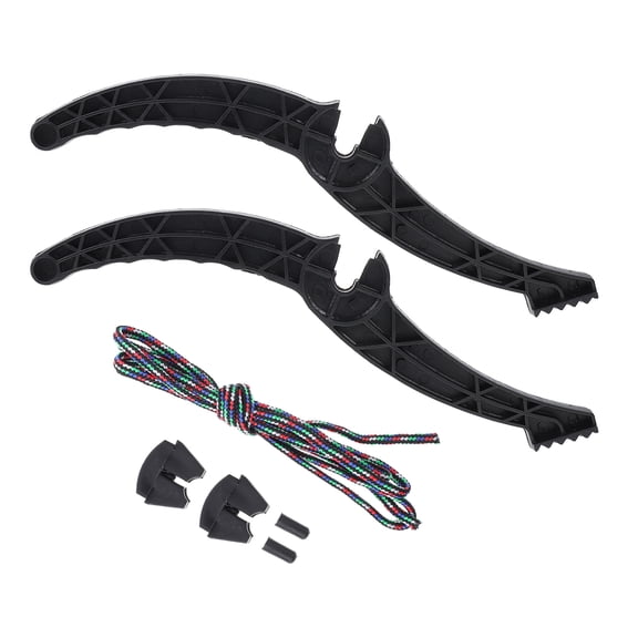 CIMAXIC 1Pair Easy Install Black Plastic Brake Handle for Ski Board Outdoor Snow Sled Accessory