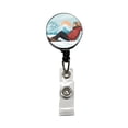 thumbnail image 1 of Ski Bum Lounging Retractable Reel ID Badge Key Card Name Tag Holder with Clip, 1 of 7