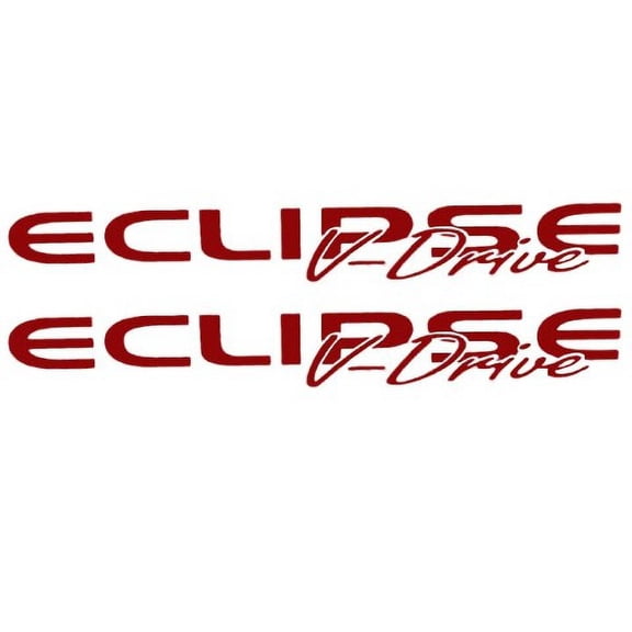 Ski Centurion Boat Decal | Eclipse V-Drive Red Vinyl 12Inch (Set of 2)