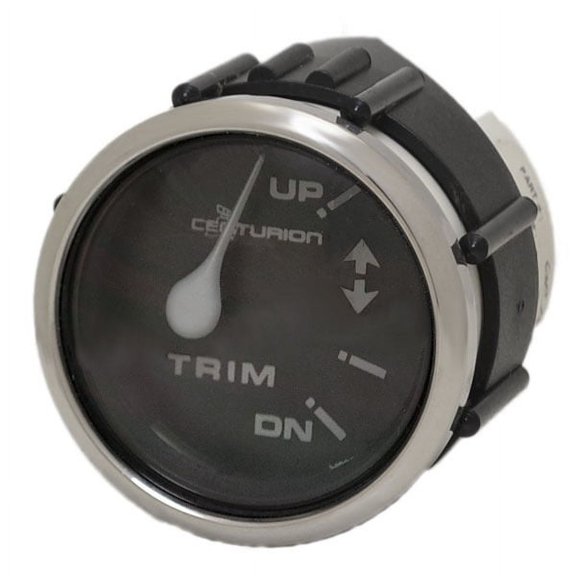 Ski Centurion Boat Trim Gauge GP7638A | Faria 2 Inch Silver Black