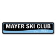 thumbnail image 1 of Ski Club Est Date Aluminum Metal Decor Sign - 4x18 inches, 1 of 4