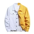 thumbnail image 1 of Ski Coat Men's Coats Fall/winter Men's and Women's Plus Size Loose Denim Stitching Jacket, 1 of 7