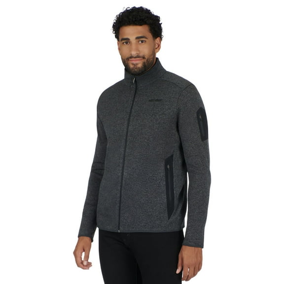 Ski-Doo Mens Mid-Layer Fleece Jacket Full Zip Heavyweight Warm Charcoal Grey - Small 4545770407