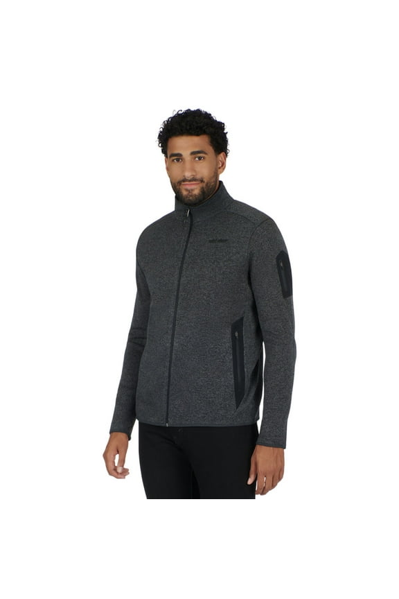 Mens Mid-Layer Fleece Jacket Full Zip Heavyweight Warm Charcoal Grey - XXX-Large 4545771607