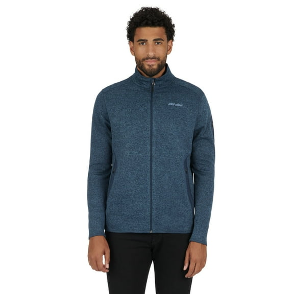 Ski-Doo Mens Mid-Layer Fleece Jacket Full Zip Heavyweight Warm Denim Blue - Large 4545770979