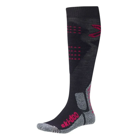 Ski-Doo Mens Performance Midweight Snowmobile Socks Raspberry Black 4545970439