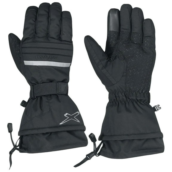 Ski-Doo  Mens X-Team Nylon Snowmobile Gloves Water Windproof Warm Comfort Black - 4463511690