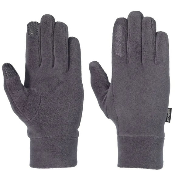 Ski-Doo Micro-Fleece Gloves Touchscreen Compatible Anti-Peeling Charcoal Grey - Small 4463380407