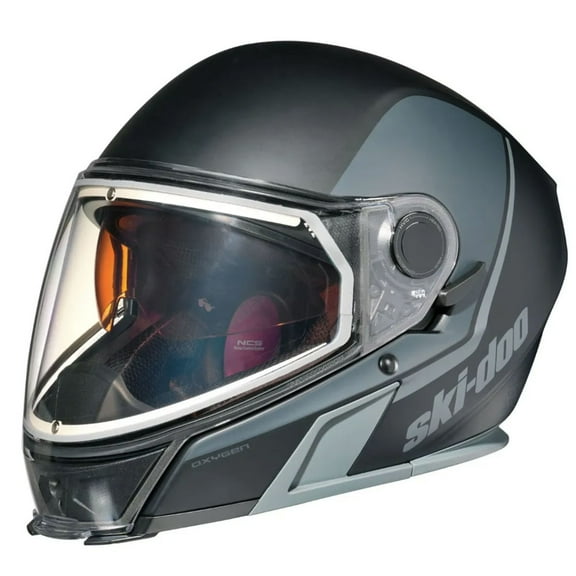 Ski-Doo Oxygen Snowmobile Helmet Carbon Fiber Heated Anti-Fog FMVSS 218 Charcoal Grey - 9290901407