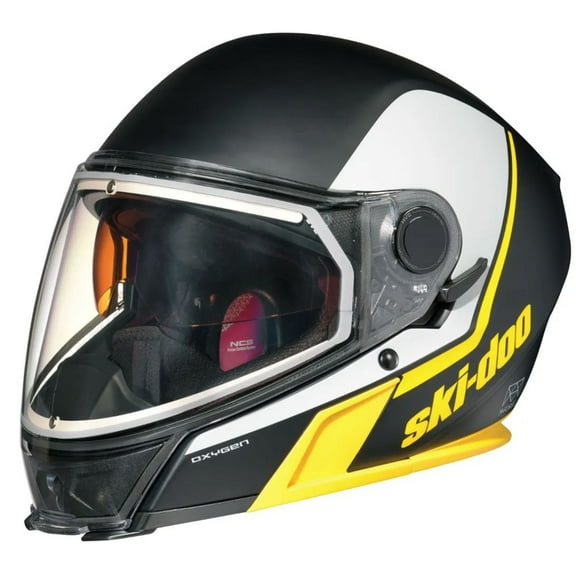 Ski-Doo Oxygen Snowmobile Full Face Helmet Yellow Black 9290901210