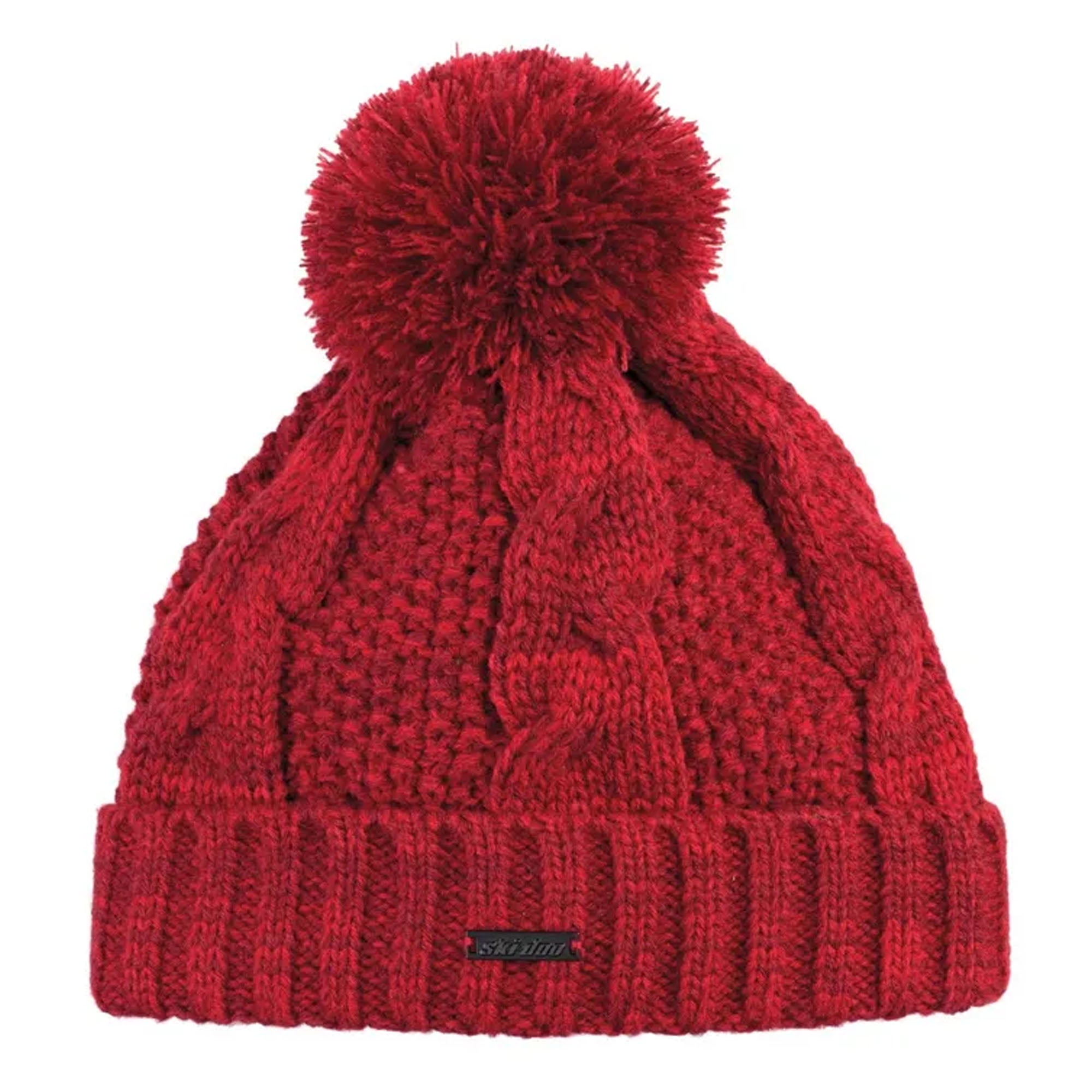 Ski-Doo Pom-Pom Beanie Hat Brick Red 4548140033